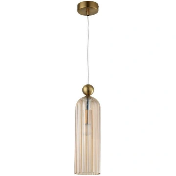wisząca Light Prestige lampa Piega bursztynowy szk