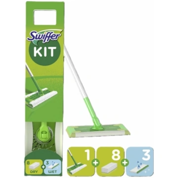 Swiffer Sweeper Starter Kit slota ar 11 salvetēm (