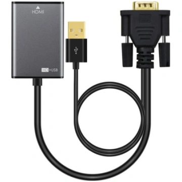 MicroConnect Adapter VGA 15pin - HDMI M-F Active, 
