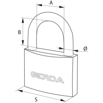 Gerda Brass Line Kmz S3010a Piekaramās slēdzenes N