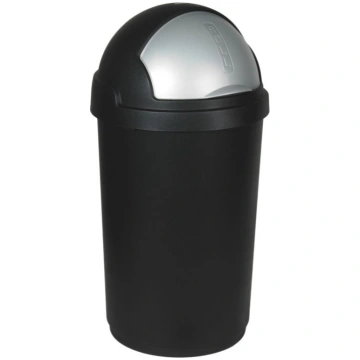 CURVER Atkritumu spainis Bullet 50L melns/sudraba,