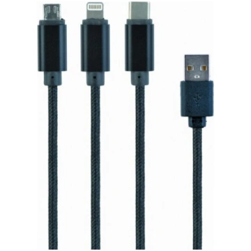 Kabelis AMBERIN 8-pin Lightning / USB C / Micro US