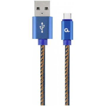 Gembird USB Male - USB Type C Male Premium denim 1