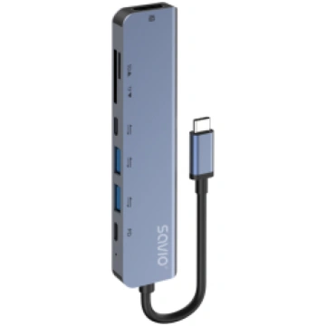 Savio AK-82 interface hub USB Type-C 5000 Mbit/s B