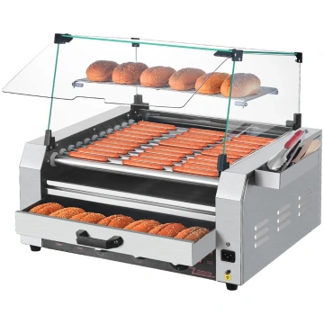 Elektriskais hotdogu grils ar 11 rullīšiem un maiz