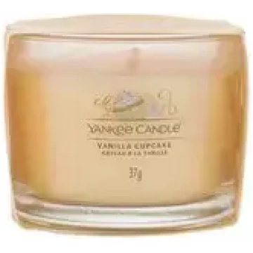 Yankee Candle Vanilla Cupcake Votive candle in gla
