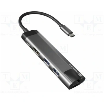 Hub USB; HDMI socket,RJ45 socket,USB A socket x2,U