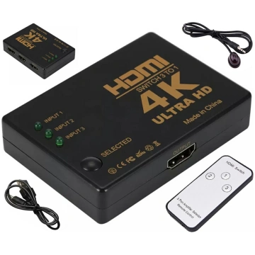 HDMI sadalītājs - pārslēdzējs, 4K, HDMI v1.4, tālv