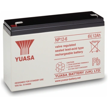 Akumulators YUASA NP12-6, 6V 12Ah