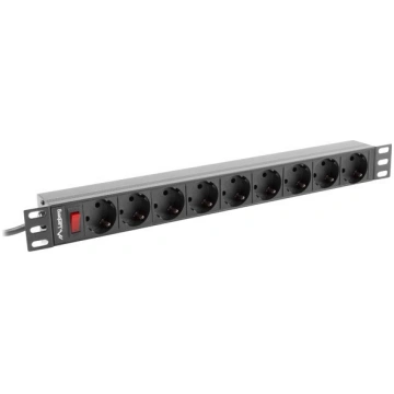 LANBERG RACK POWER STRIP 19" PDU 1U 9X SHUKO