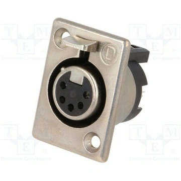 Connector: XLR; socket; female; 7.5A; 50V; PIN: 5;