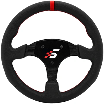 SIMAGIC 330mm Round Steering Wheel, Leather, Hub-l
