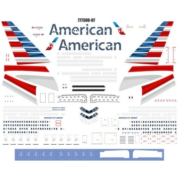 1:144 PAS-Decals - Boeing 777-300 American Airline