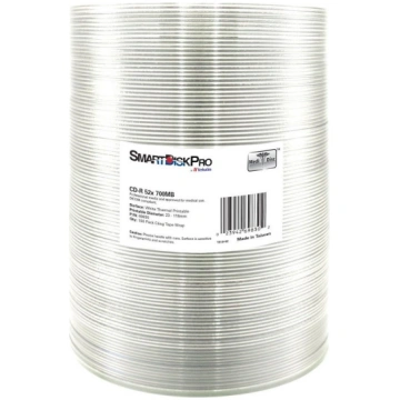 Smartdisk CD-R, 69830, White Thermal Printable, 10