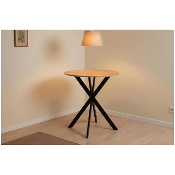 SAM Kahlo Dining Room Table, Diameter 70 cm, Wood,