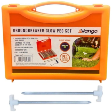 Vango Groundbreaker telts naglu komplekts, dzelten