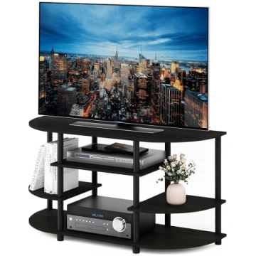 Furinno JAYA Vienkārša dizaina stūra TV statīvs, 1