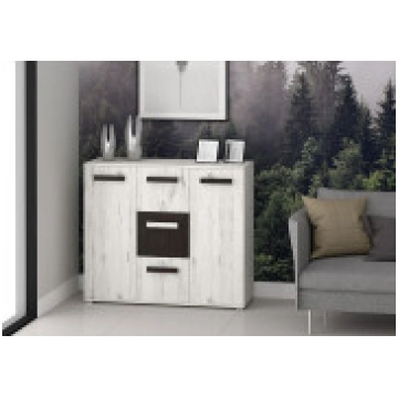 Kumode Viva White Craft Oak + Norwegian Pine Black