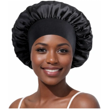 Bonnet unisex in satin con fascia elasticizzata - 