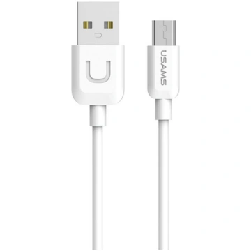 Vads Usams, Micro USB/USB, 100 cm, balta krās