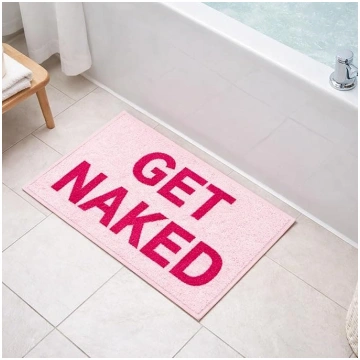 Get Naked vannas paklājs, rozā vannas paklājs ar u