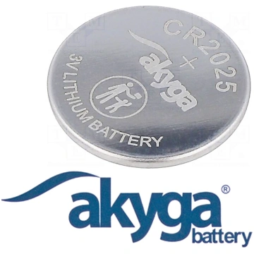 CR2025 baterija 3V Akyga litija - 1 gb. bez iepako