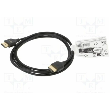 Cable; HDMI plug,both sides; 2m; black; Core: CCS 
