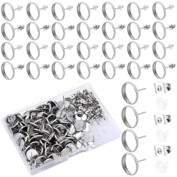 SOFPLATE 1 kaste 100 gab. 12 mm Stud Auskari Blank