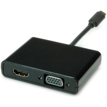 Secomp STANDARD Type C - HDMI/VGA Adapter, M/F, bl