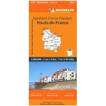 Nord-Pas-de-Calais, Picardy - Michelin Regional Ma