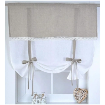 Kutti Venezia romiešu aizkars 100 % lins, balts, d
