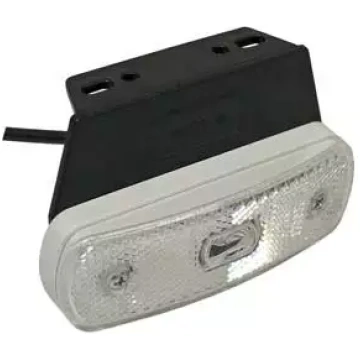 LED gabarītgaisma balta 12V ar pēdu