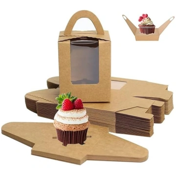Papīra cupcake kastes ceptuves kastes displeja log