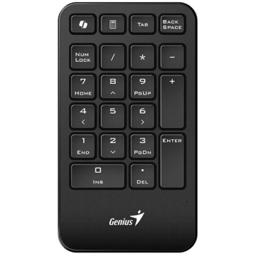 Bezvadu ciparu tastatūra Genius NumPad 1000, melna