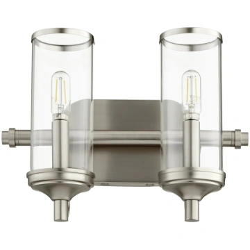 Collins 2 Light Transitional Vanity Light in Satin
