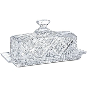 HDCRYSTALGIFTS Kristāla pārklāts sviesta trauks, 2