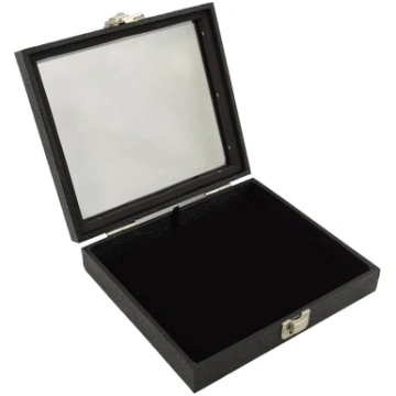 boxdisplays vitrīna ar stikla vāku un aizdari + me