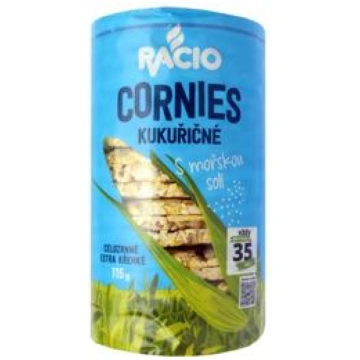 Kukurūzas galetes RACIO ar jūras sāli 115g