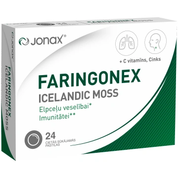 JONAX Faringonex Icelandic Moss pastilas, 24 gab