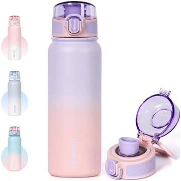 Nerūsējošā tērauda ūdens pudele, 600 ml izolēta ūd