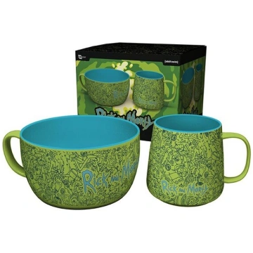 Rick and Morty Breakfast Set Mug + Bowl