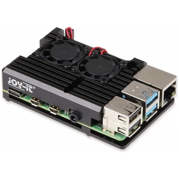 Raspberry Pi 4B Armor Case Block Active Black ( RB