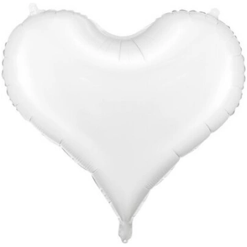 Folija balons "Sirds" 75&64,5cm balts