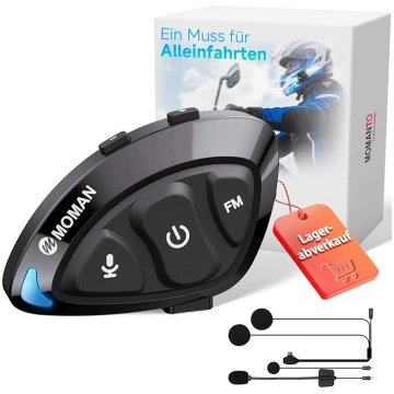 Moman Bluetooth sakaru sistēma motociklu ķiverēm, 