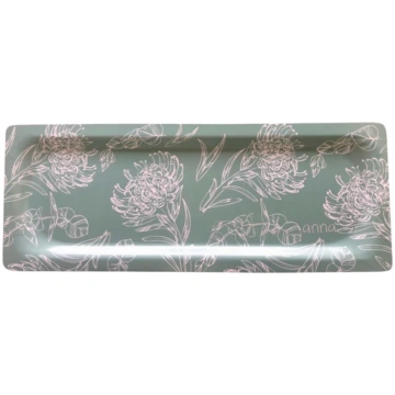 Anna's Blue Protea Rectangular Melamine Tray 