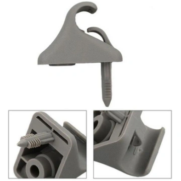New Interior Sunvisor Retainer Hook Clip Grey For 