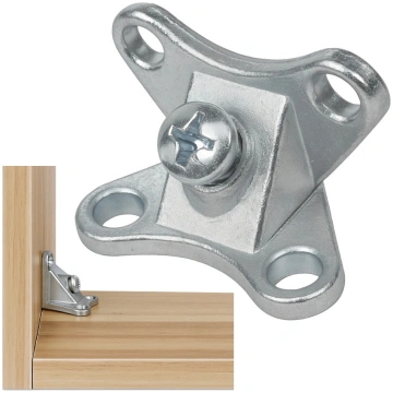 Corner connector for furniture 20x18mm with cover 