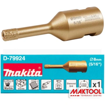 Dimanta kroņurbis leņķa slīpmāšīnām 8mm (M14) Maki