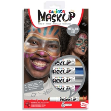 Sejas krāsas CARIOCA Mask Up Metallic 6 gab 200-13