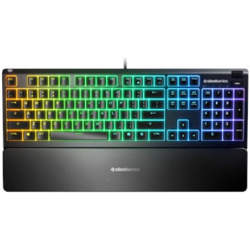 Klaviatūra SteelSeries Apex 3, Spēļu, ENG, Melna, 